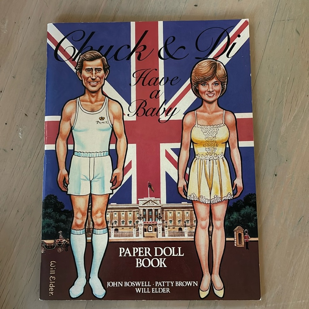 Prince Charles & Princess Diana Paper Dolls - vintage